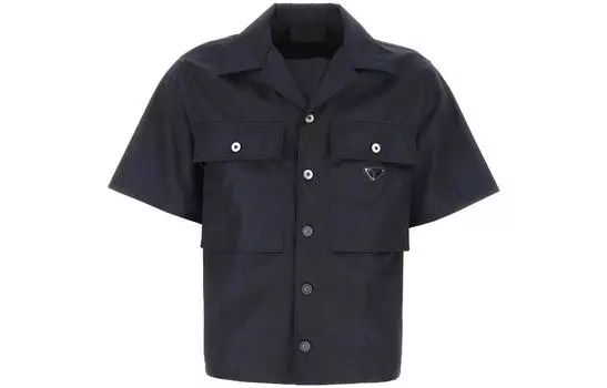 Рубашка мужская Prada с карманами, синий