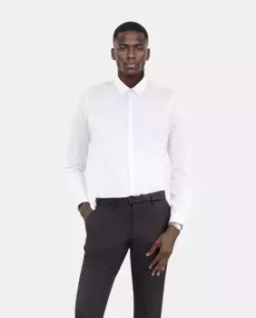 Мужская рубашка приталенного кроя с классическим воротником The Kooples, белый