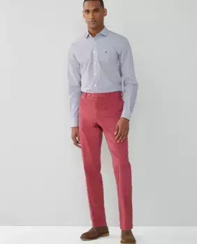 Мужская рубашка приталенного кроя с темно-синим полосатым принтом Hackett, темно-синий