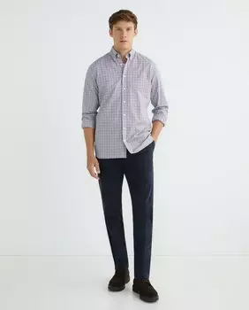 Мужская рубашка приталенного кроя в клетку Hackett, мультиколор