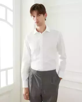 Мужская рубашка прямого кроя, не требующая глажки Emidio Tucci, белый