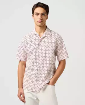 Мужская рубашка прямого кроя с короткими рукавами Wrangler, цвет Natural