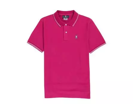 Мужская рубашка Psycho Bunny Logan Polo Wild Berry B6K136U1PC-WLB, розовый