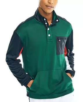 Мужская рубашка-пуловер с цветными блоками для соревнований Nautica