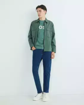 Мужская рубашка с длинным рукавом Boss Orange, зеленый