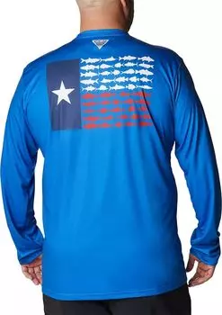 Мужская рубашка с длинным рукавом Columbia PFG Terminal Tackle Fish Flag