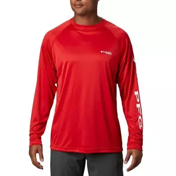 Мужская рубашка с длинным рукавом Columbia PFG UPF 50 Terminal Tackle, цвет Red Spark
