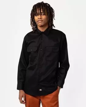 Мужская рубашка с длинным рукавом и двумя нагрудными карманами Dickies, хаки