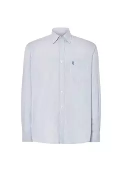 Мужская рубашка с длинным рукавом и карманом Легко гладить Легко гладить Очень мягкая синяя El Bho NOCTURNO, синий