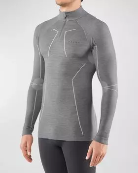 Мужская рубашка с длинным рукавом из технической шерсти Falke, цвет Grey Heather