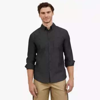 Мужская рубашка с длинным рукавом на пуговицах Quiksilver, черный