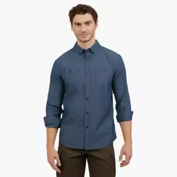 Мужская рубашка с длинным рукавом на пуговицах Quiksilver, синий