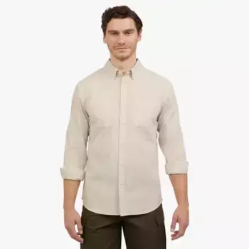 Мужская рубашка с длинным рукавом на пуговицах Quiksilver, цвет silver birch