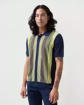 Мужская рубашка с длинным рукавом в полоску Altonadock, зеленый