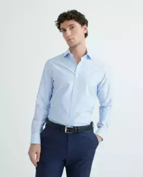 Мужская рубашка с длинными рукавами и горизонтальными полосками Mirto, синий