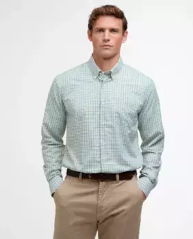 Мужская рубашка с длинными рукавами и принтом Barbour, бежевый