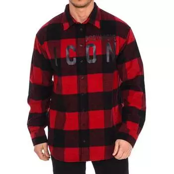 Мужская рубашка с длинными рукавами s79dl0007 s53139 Dsquared2, красный