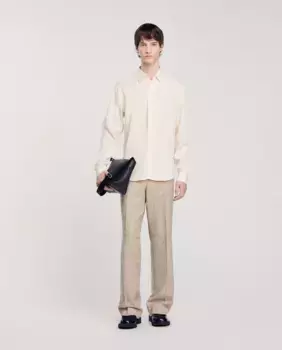 Мужская рубашка с длинными рукавами Sandro, белый