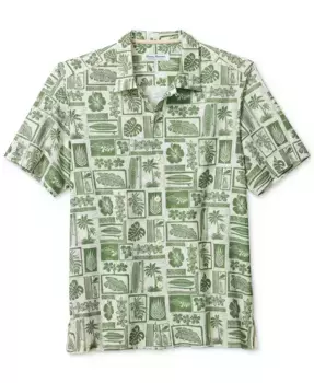 Мужская рубашка с коротким рукавом Bahama Coast Island Stamp Tommy Bahama, зеленый