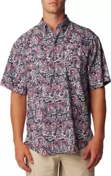 Мужская рубашка с коротким рукавом Columbia PFG Super Tamiami, цвет Collegiate Navy/Tunado
