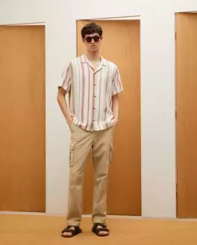 Мужская рубашка с коротким рукавом Green Coast, коричневый