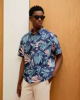 Мужская рубашка с коротким рукавом Green Coast, синий