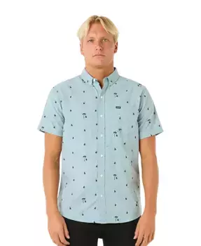 Мужская рубашка с коротким рукавом Hula Breach Rip Curl, синий