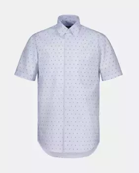 Мужская рубашка с коротким рукавом и принтом Exigency, голубой