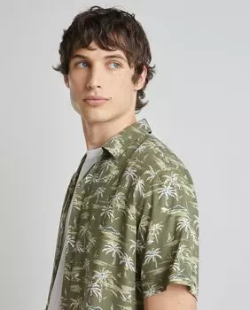 Мужская рубашка с коротким рукавом и принтом для боулинга Easy Wear