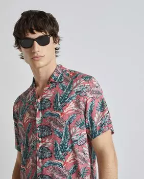 Мужская рубашка с коротким рукавом и принтом для боулинга Easy Wear, красный