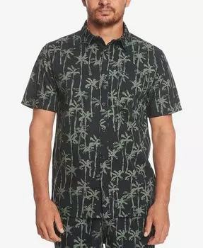 Мужская рубашка с коротким рукавом и рисунком пальмы Quiksilver, мультиколор