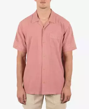 Мужская рубашка с коротким рукавом Laguna Camp с вышивкой Hurley, розовый
