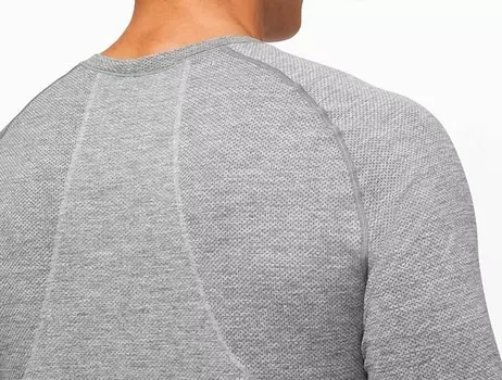 Мужская рубашка с коротким рукавом Metal Vent Tech серо-белого цвета lululemon