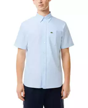 Мужская рубашка с коротким рукавом на пуговицах Oxford Lacoste, белый