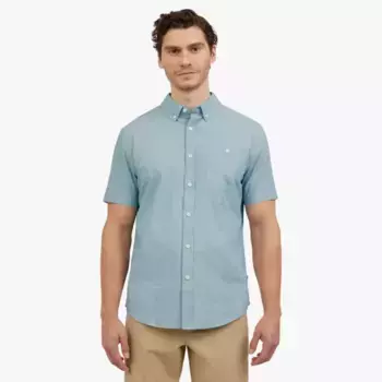Мужская рубашка с коротким рукавом на пуговицах Quiksilver, цвет niagra