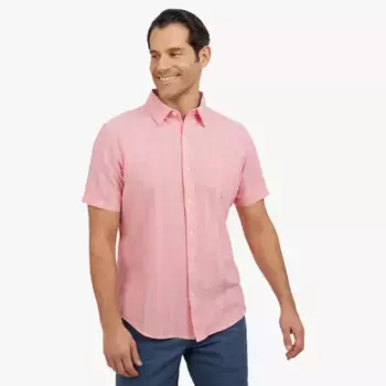 Мужская рубашка с коротким рукавом на пуговицах Chaps, цвет dubarry