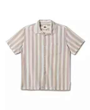 Мужская рубашка с коротким рукавом Nightfall Island Quiksilver, коричневый/бежевый