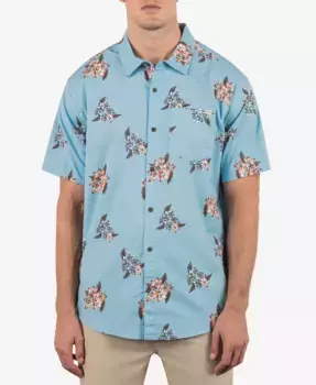 Мужская рубашка с коротким рукавом Oao Lido Stretch Hurley, синий