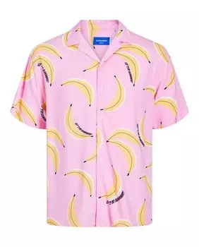 Мужская рубашка с коротким рукавом Resort Jack & Jones, розовый