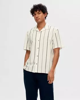 Мужская рубашка с коротким рукавом Selected, индиго