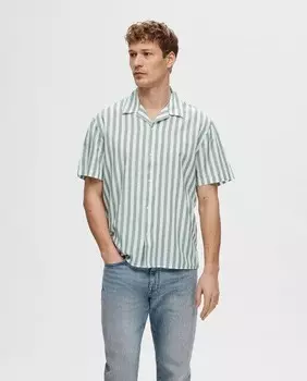 Мужская рубашка с коротким рукавом Selected, светло-зеленый