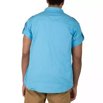 Мужская рубашка с короткими рукавами и эполетами в стиле милитари Vibes