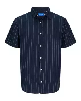 Мужская рубашка с короткими рукавами и принтом Jack & Jones, черный