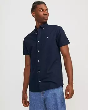 Мужская рубашка с короткими рукавами Jack & Jones, синий