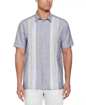 Мужская рубашка с короткими рукавами, окрашенная в пряжу Cubavera, белый