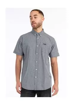 Мужская рубашка с короткими рукавами приталенного кроя BRIXWORTH LONSDALE, черно-белый