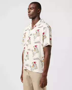 Мужская рубашка с короткими рукавами, прямого кроя Wrangler, натуральный