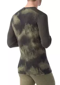 Мужская рубашка с круглым вырезом Smartwool Merino 250 Baselayer, цвет North Woods Foggy Pines