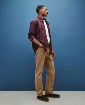 Мужская рубашка с микропринтом классического рисунка Dustin, бордовый