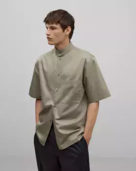 Мужская рубашка с накладным карманом и коротким рукавом Adolfo Dominguez, светло-зеленый